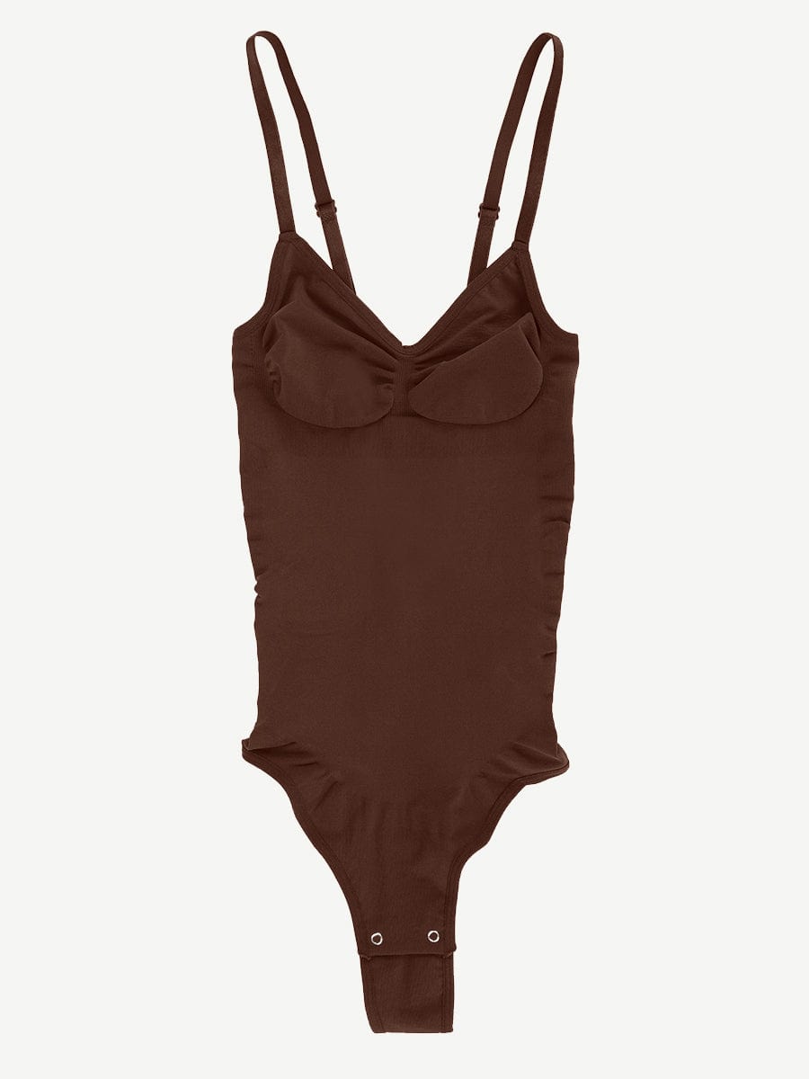 Seamless Open-Back Thong Bodysuit with Light Support - FirmaSmooth