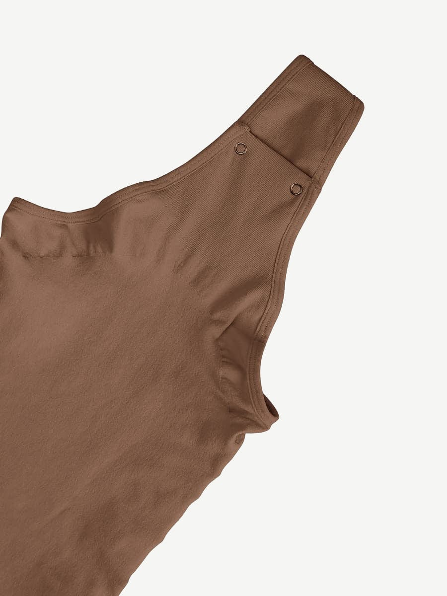 Seamless Covered Bust Jumpsuit Thong Bodysuit - FirmaActive