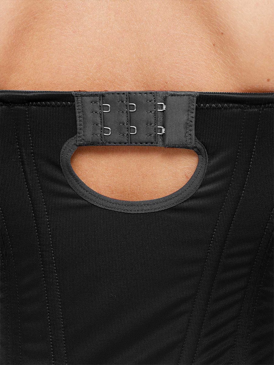 Deep V-Neck Thong Shapewear Bodysuit with Built-in Steel Frame - FirmaHold