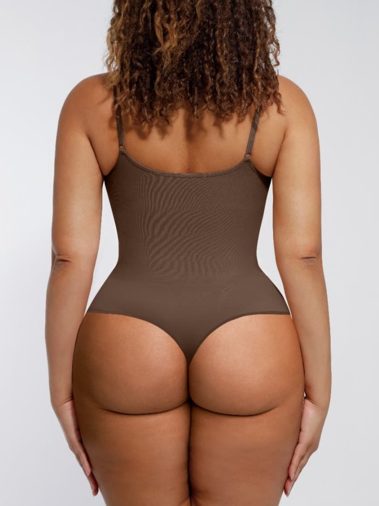 Seamless Covered Bust Jumpsuit Thong Bodysuit - FirmaActive