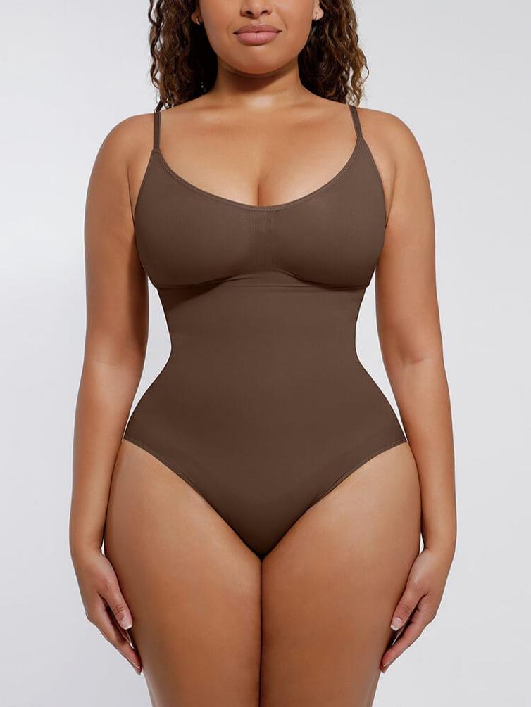 Seamless Covered Bust Jumpsuit Thong Bodysuit - FirmaActive
