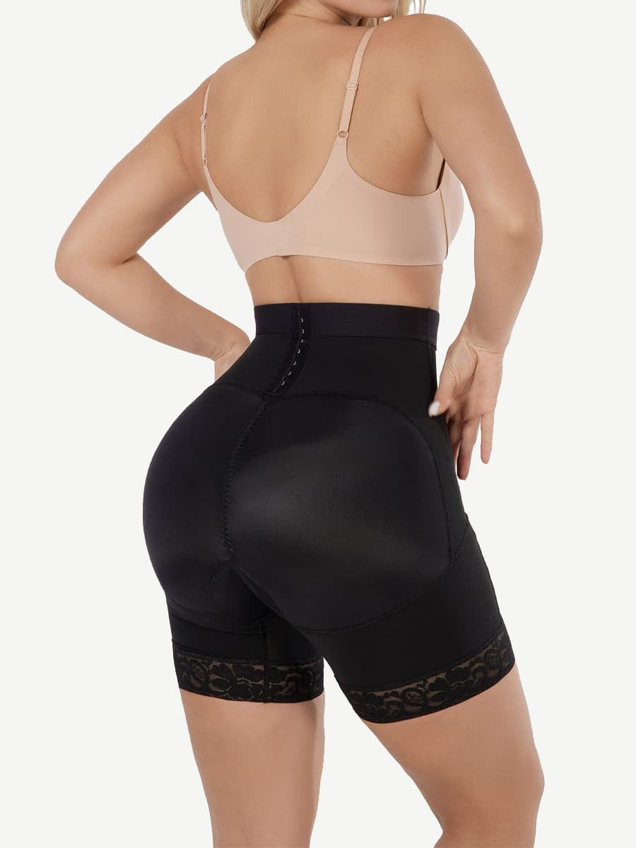 Waist Trainer Leggings with Rubber String Waist for Firm Support - FirmaControl