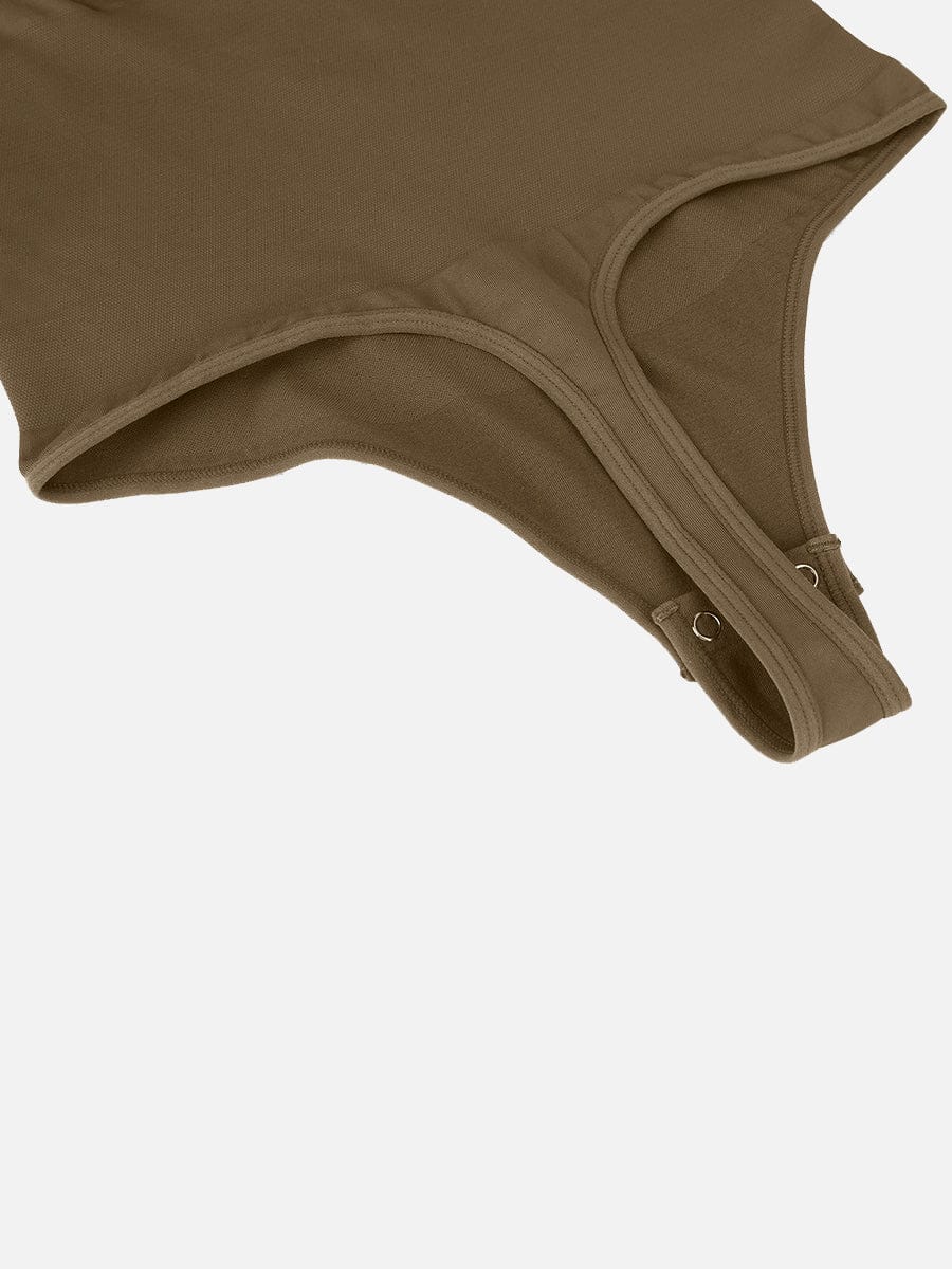 Seamless Long Sleeve Zipper Thong Bodysuit - FirmaFlex
