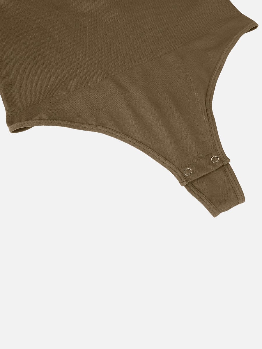 Seamless Long Sleeve Zipper Thong Bodysuit - FirmaFlex
