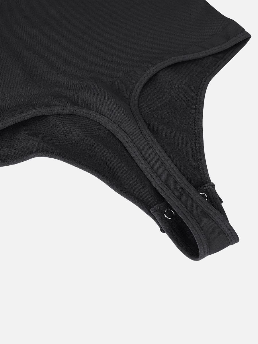 Seamless Long Sleeve Zipper Thong Bodysuit - FirmaFlex
