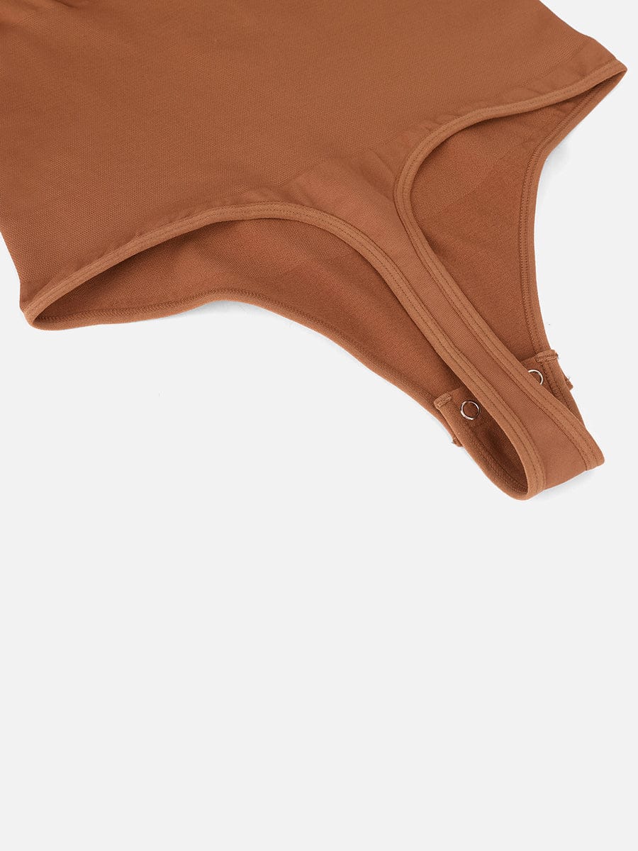 Seamless Long Sleeve Zipper Thong Bodysuit - FirmaFlex
