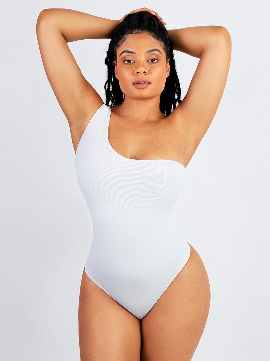 Seamless One-Shoulder Waist Tummy Control Bodysuit - FirmaSculpt