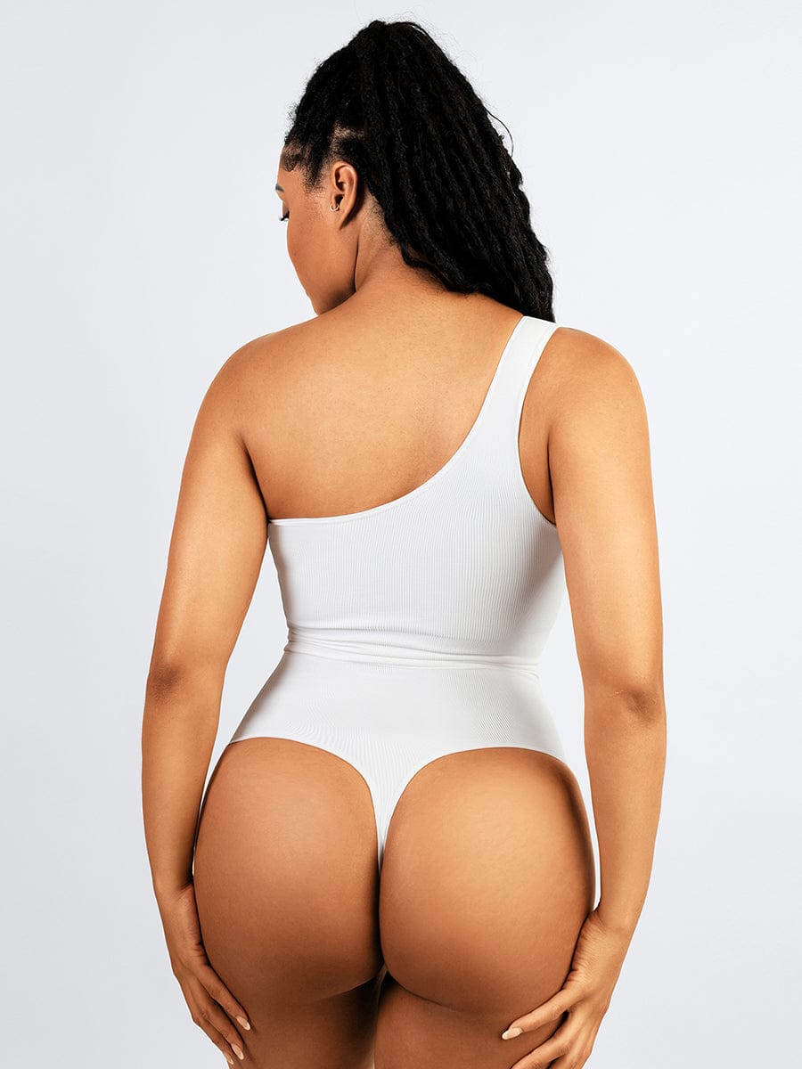 Seamless One-Shoulder Waist Tummy Control Bodysuit - FirmaSculpt