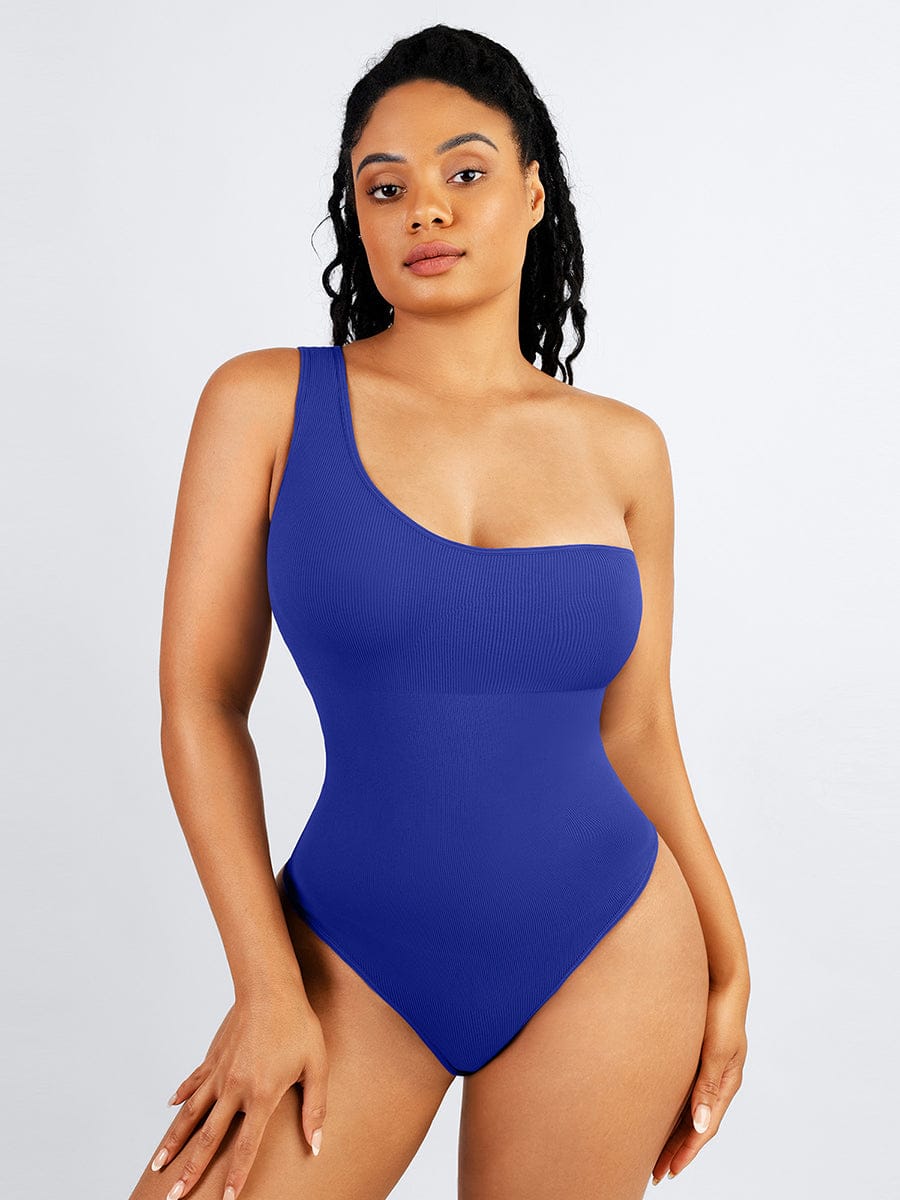 Seamless One-Shoulder Waist Tummy Control Bodysuit - FirmaSculpt