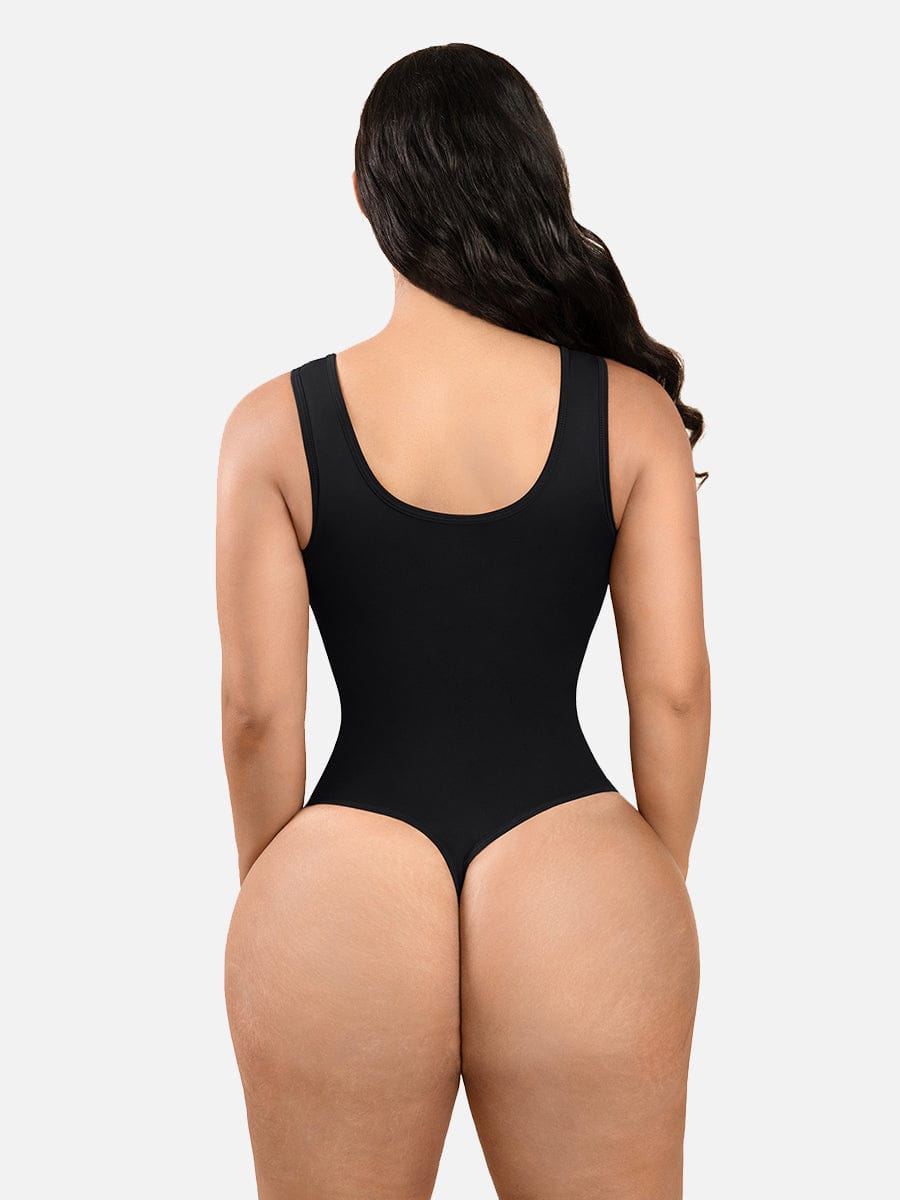 Breathable Scoop Neck Tummy Control Tank Bodysuit - FirmaSculpt