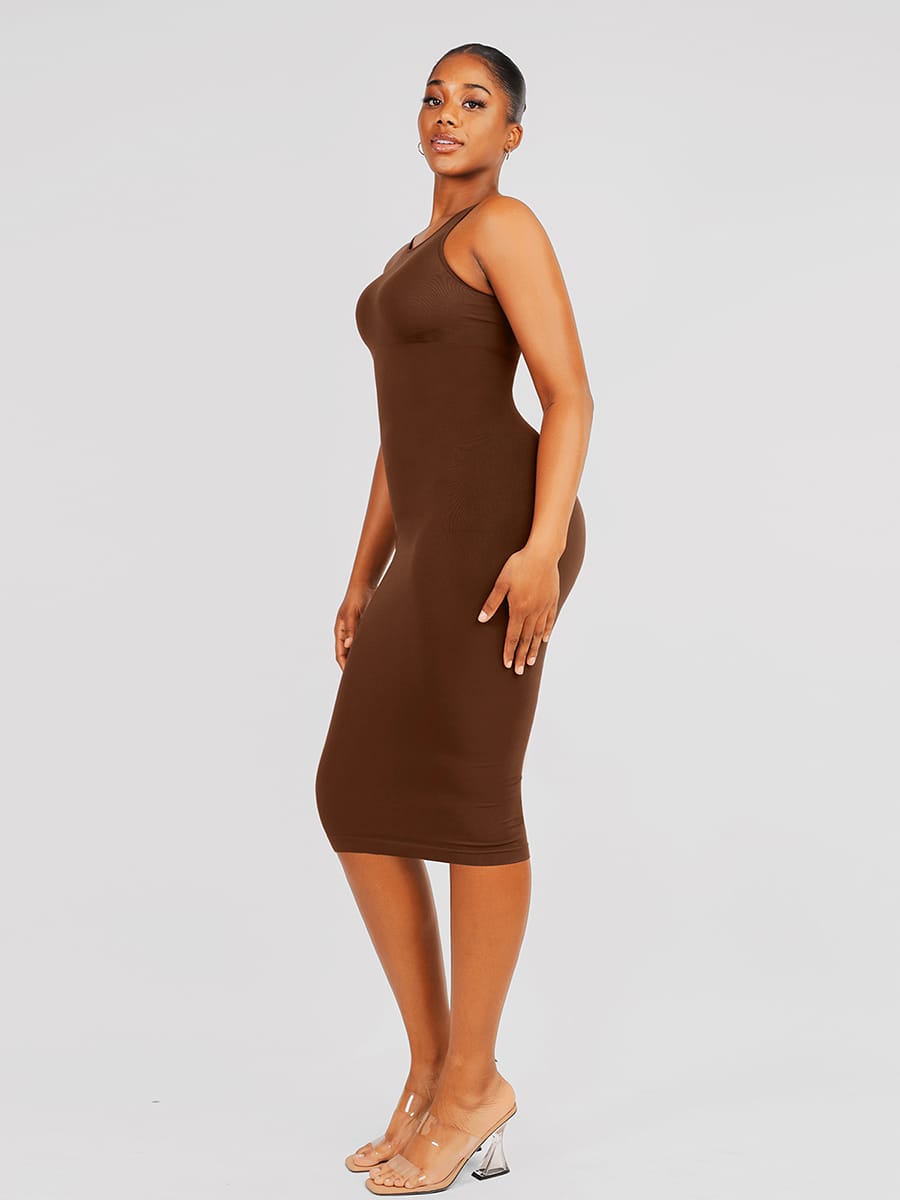 Eco-friendly Seamless Shaping Dress with U-back Design - FirmaActive