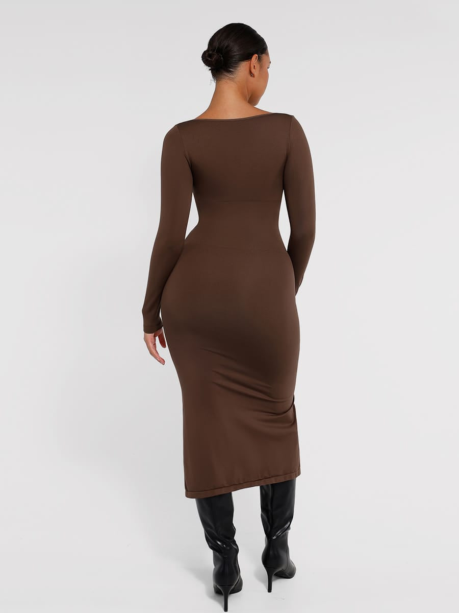 High-Slit Bust Support Shaping Dress - FirmaSculpt