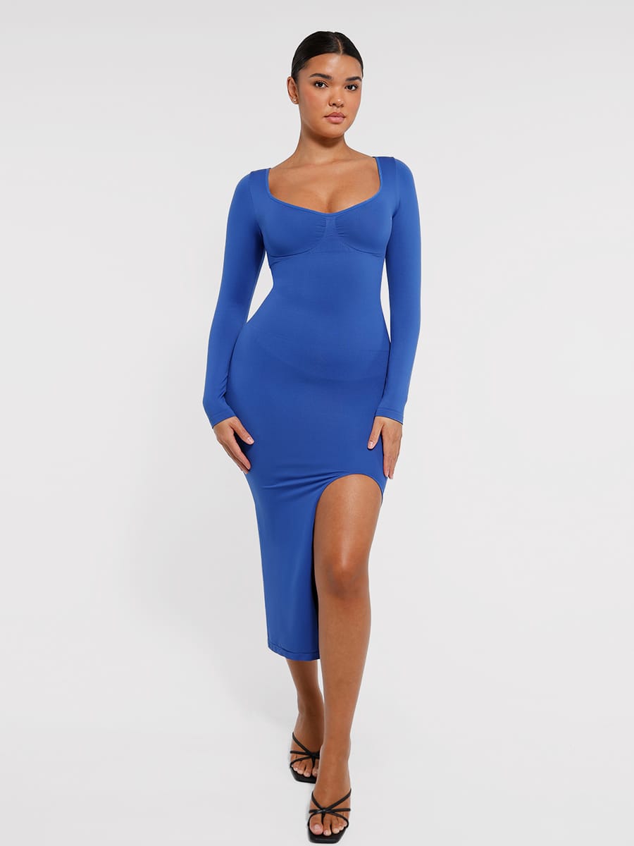 High-Slit Bust Support Shaping Dress - FirmaSculpt
