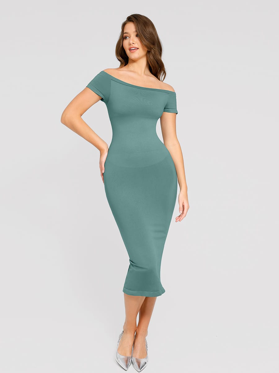 One-Shoulder Seamless Shaping Dress - FirmaSculpt