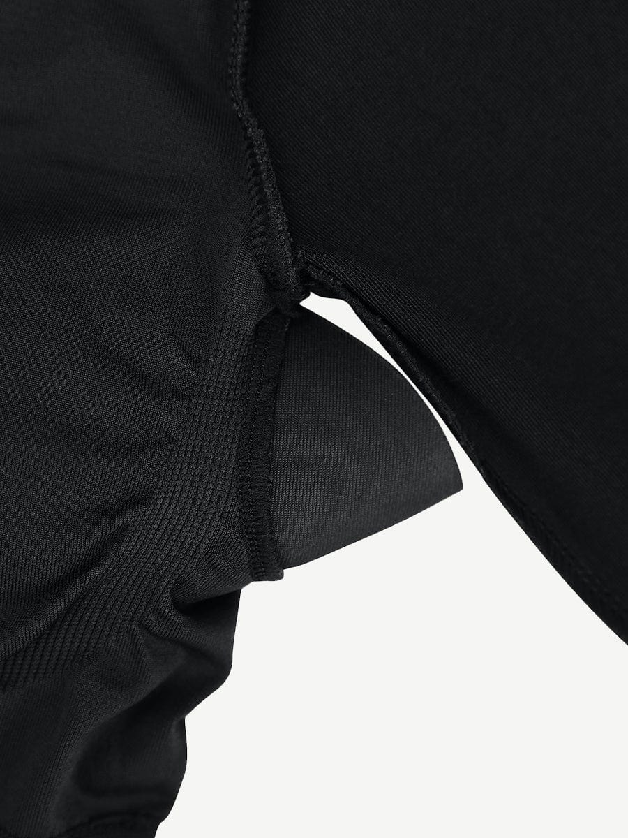 Eco-friendly Seamless Square Neck Long Sleeve Shaper Dress - FirmaSculpt