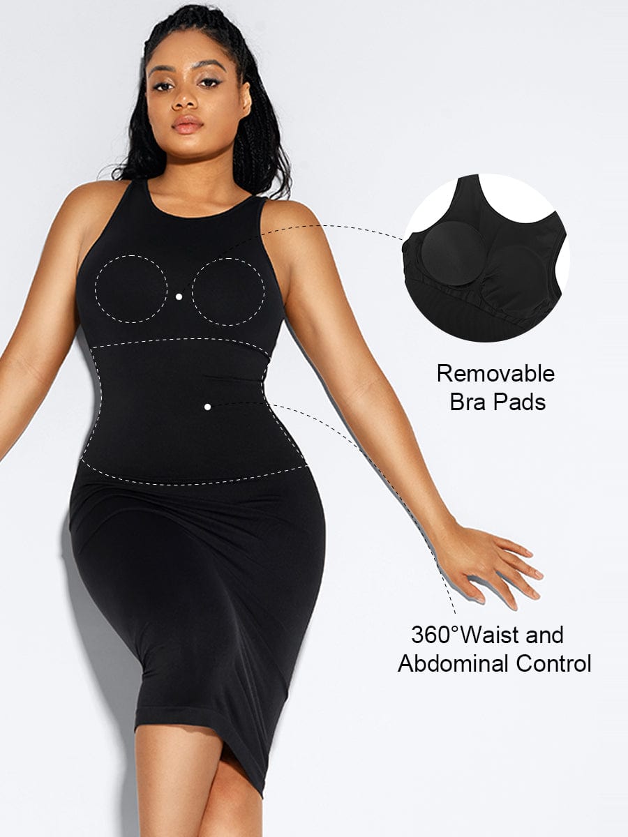 Eco-friendly Seamless Shaping Dress with U-back Design - FirmaActive
