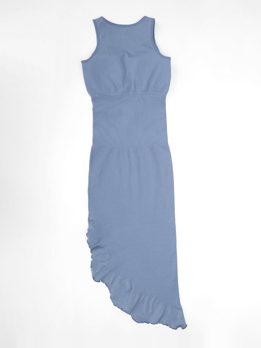 Ruffle-Hem Sleeveless Shaping Dress - FirmaSculpt