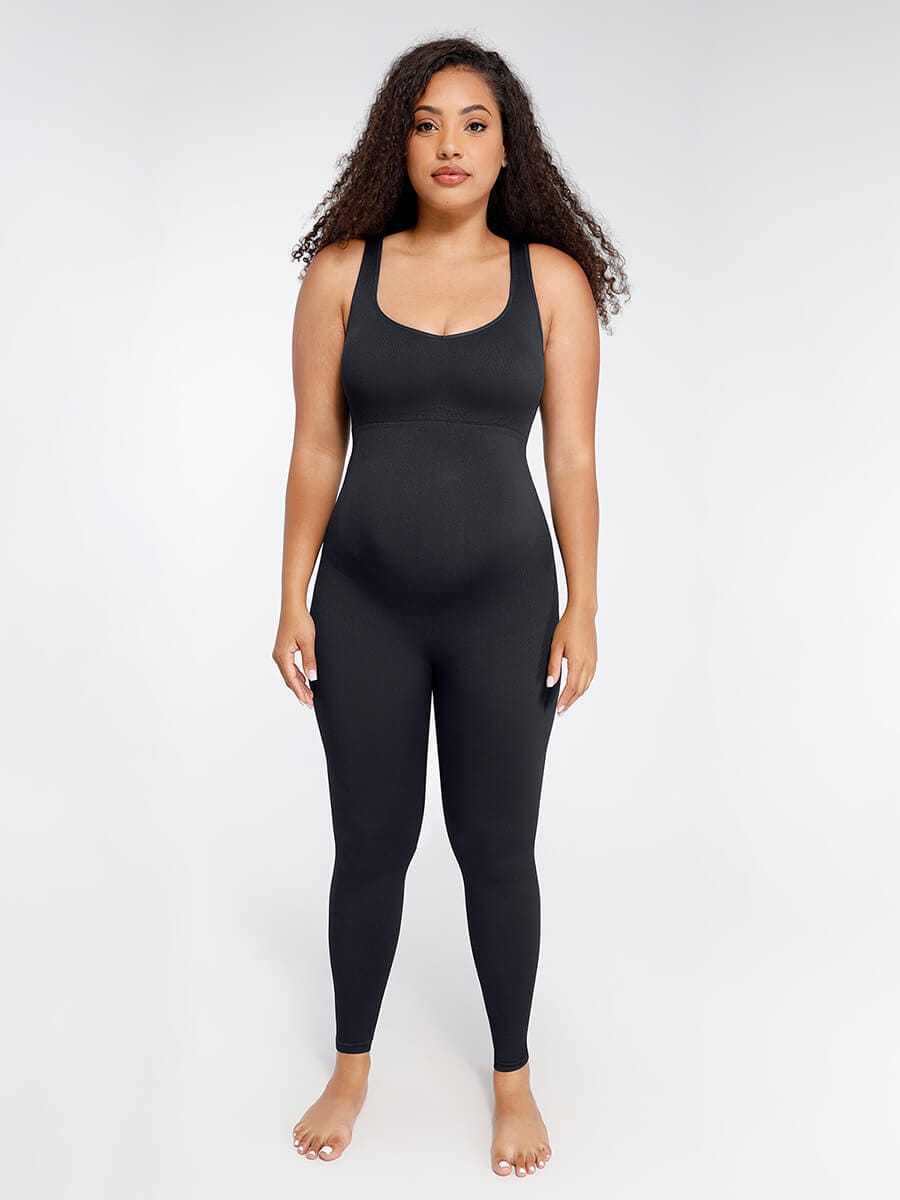 Seamless Maternity Abdominal Support Shaping Jumpsuit - FirmaSculpt