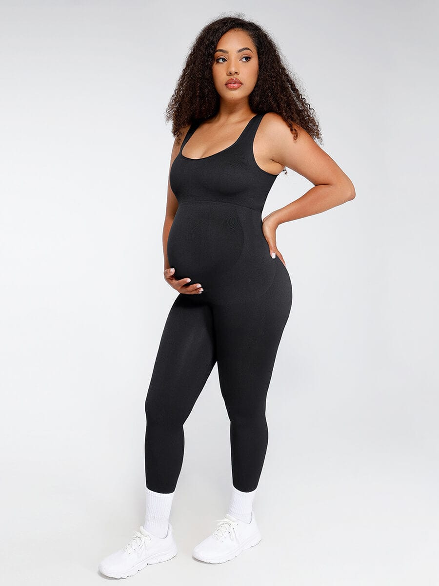 Seamless Maternity Abdominal Support Shaping Jumpsuit - FirmaSculpt