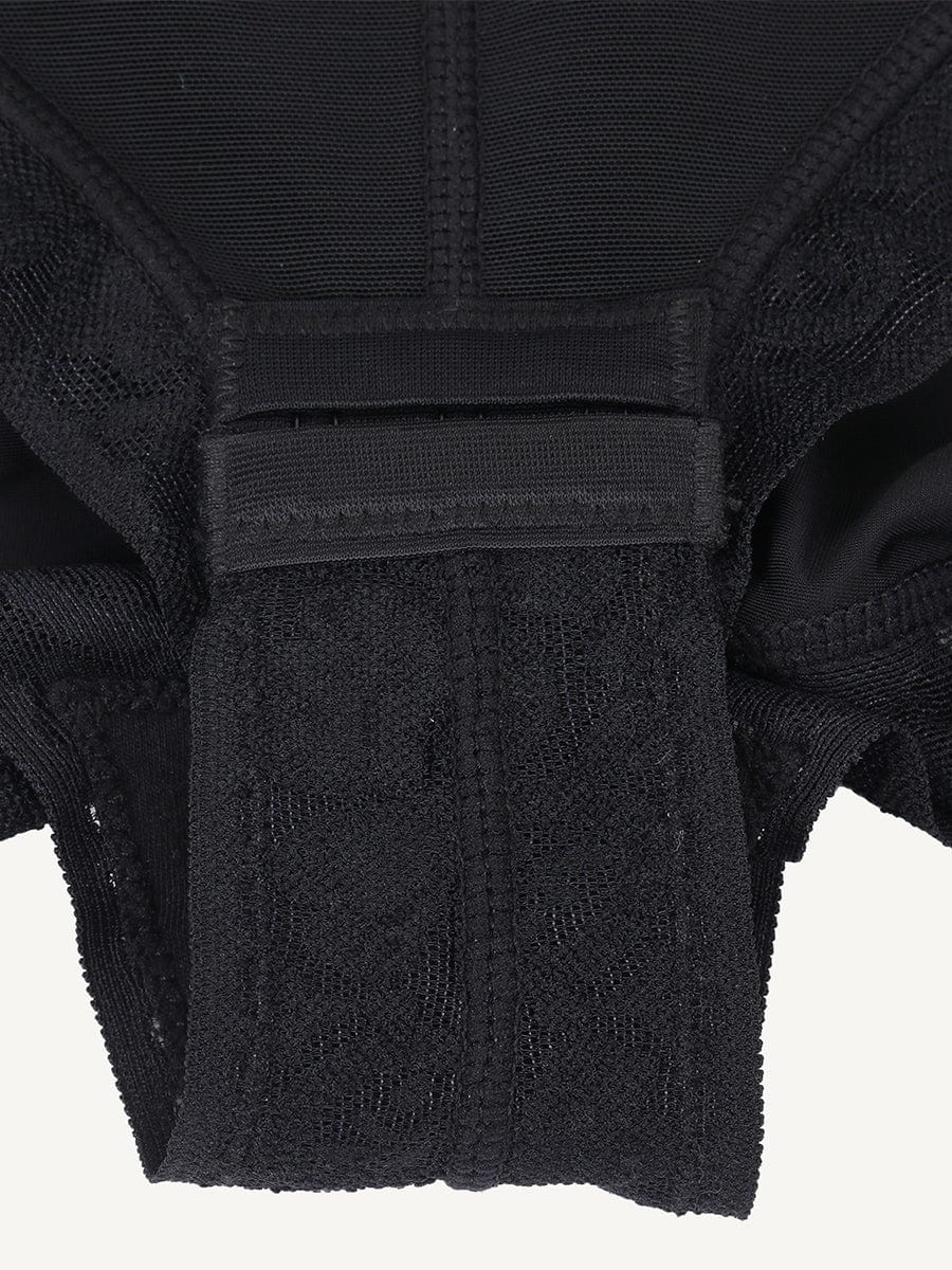 U-shaped Bust Lifting Front Zipper Lace Shapewear - FirmaSculpt