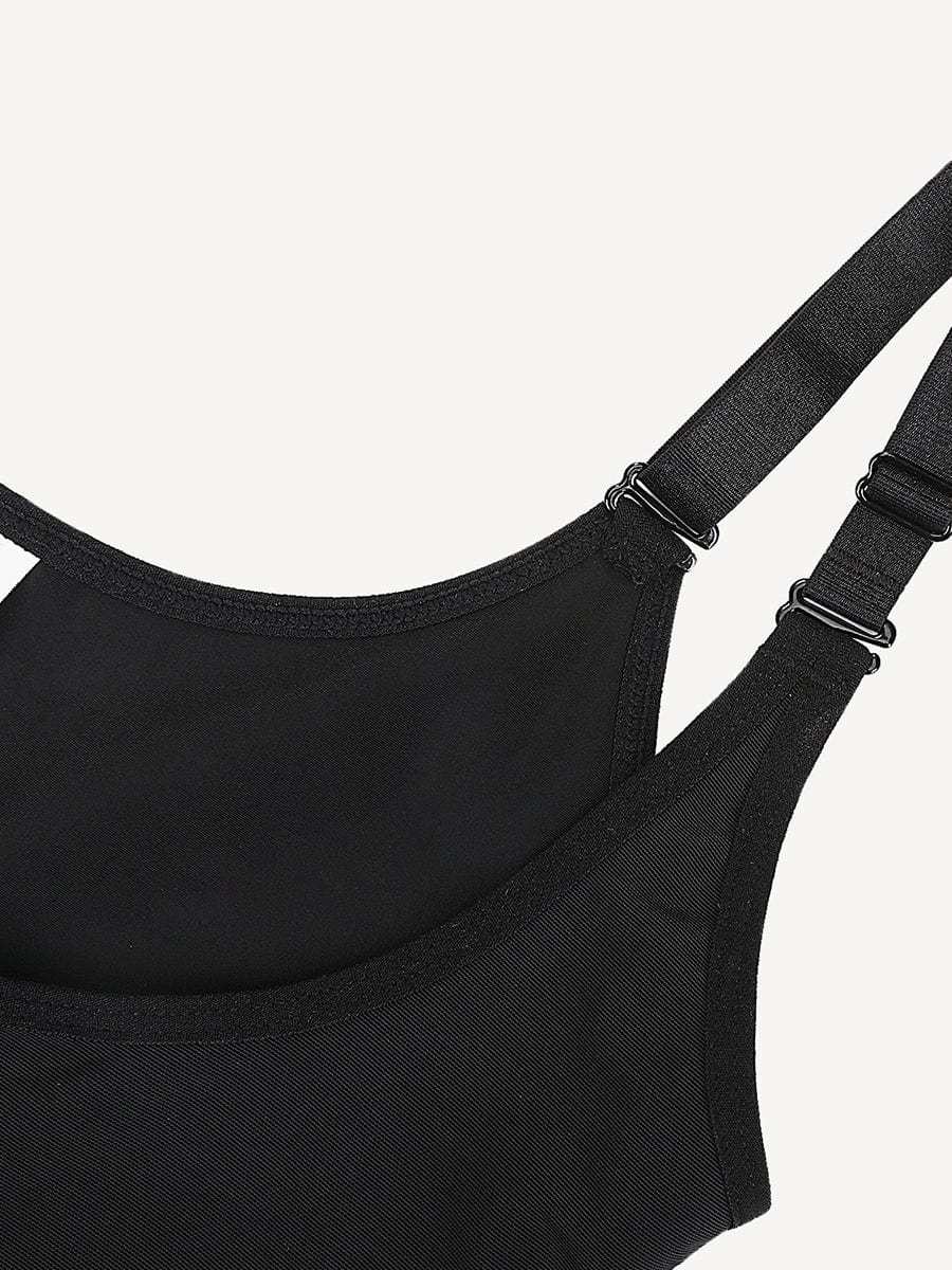 U-shaped Bust Lifting Front Zipper Lace Shapewear - FirmaSculpt