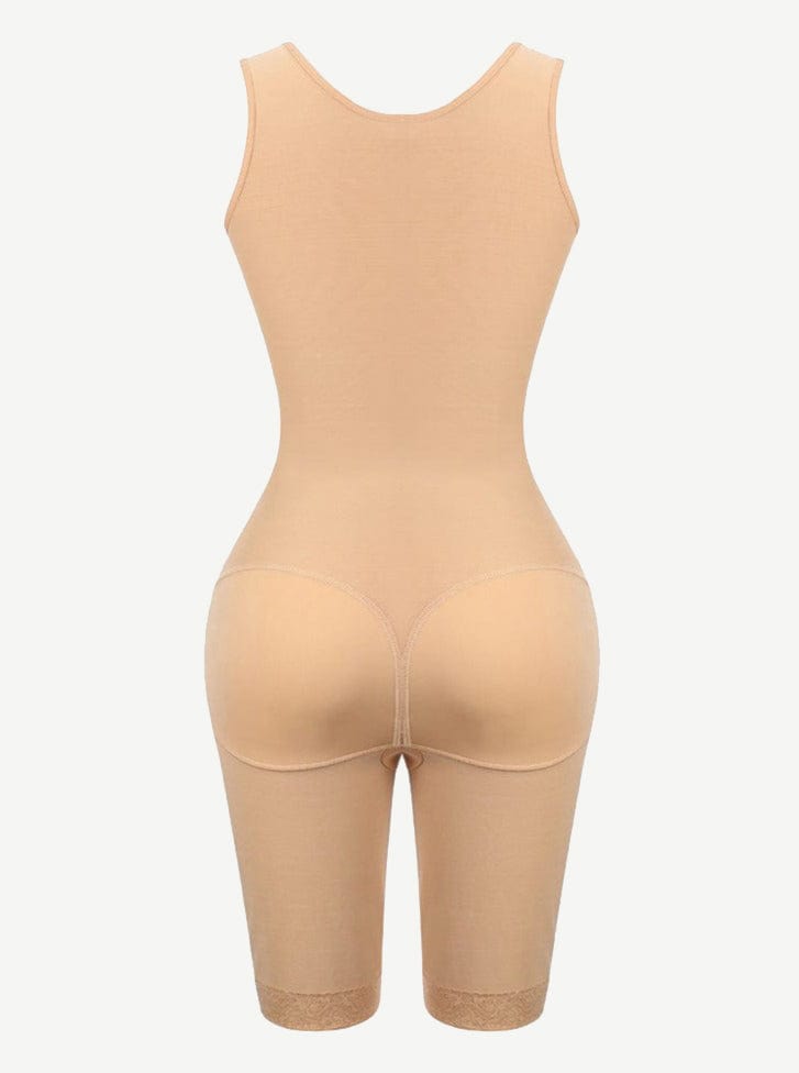 Post Surgery Full Body Shaper with Zipper and Open Crotch - FirmaActive