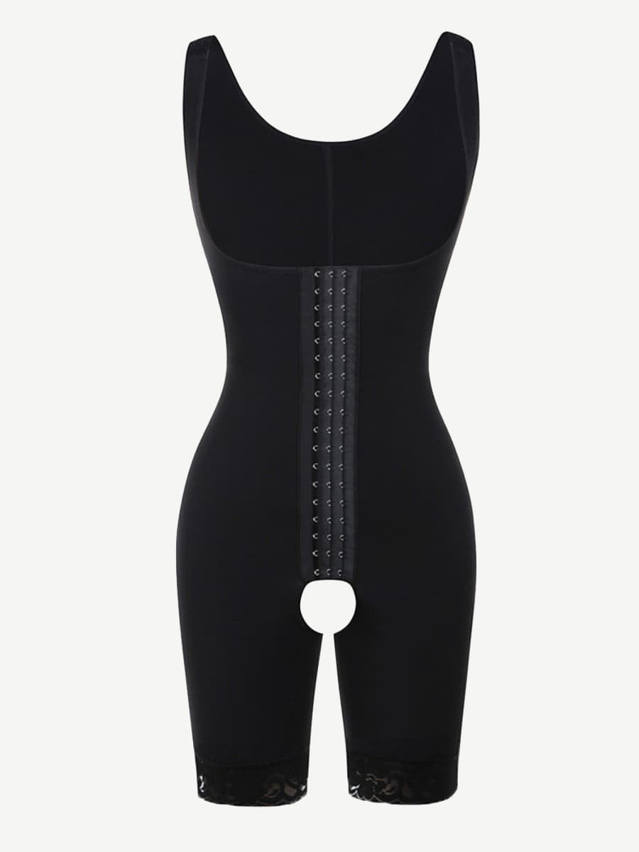 Full Body Compression Shapewear with Three Hook Open Crotch - FirmaActive