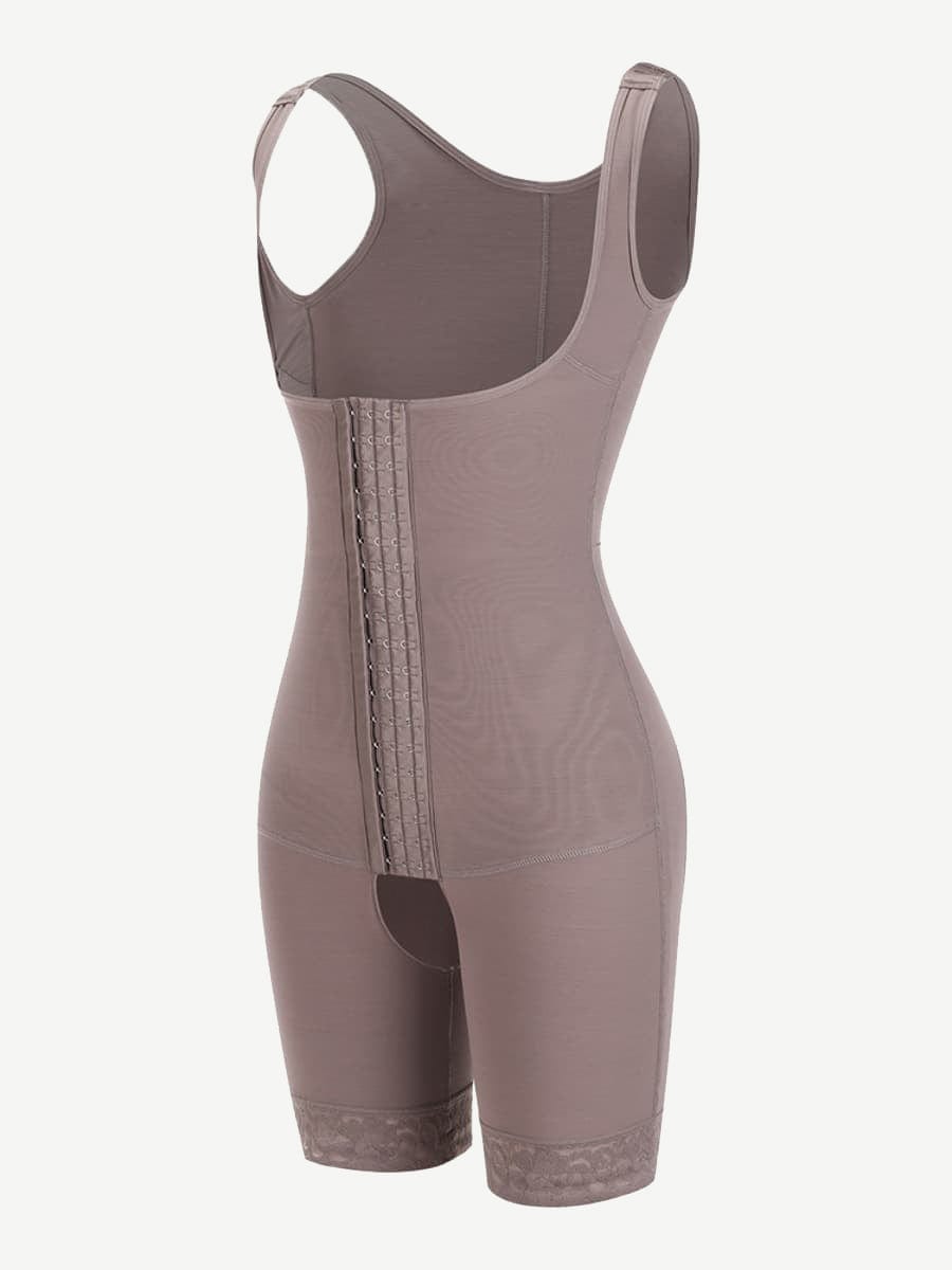 Full Body Compression Shapewear with Three Hook Open Crotch - FirmaActive