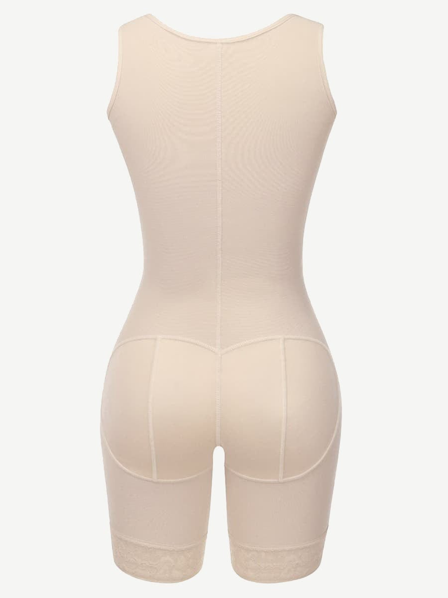 Full Body Compression Shapewear with Three Hook Open Crotch - FirmaActive