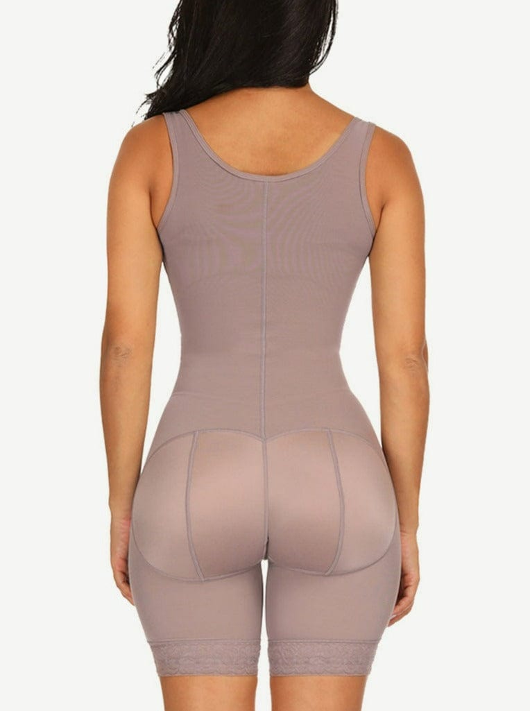 Full Body Compression Shapewear with Three Hook Open Crotch - FirmaActive