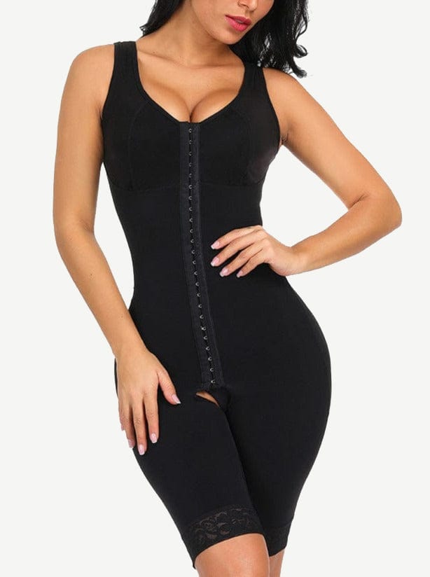 Ultimate Stretch Nude Hooks Crotchless Big Size Shapewear Bodysuit - FirmaHold