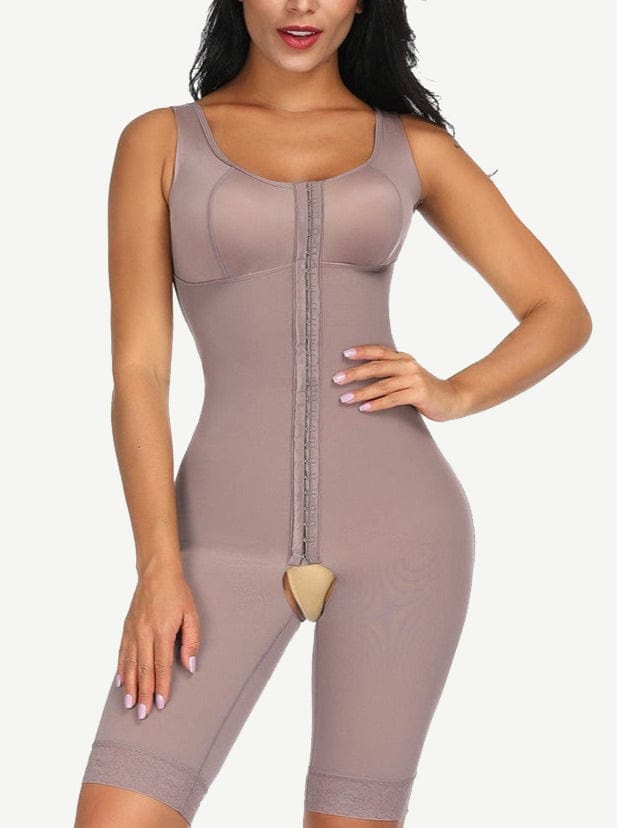 Ultimate Stretch Nude Hooks Crotchless Big Size Shapewear Bodysuit - FirmaHold