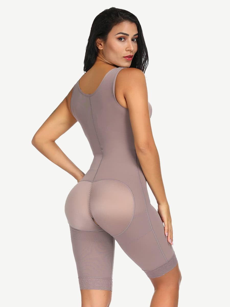 Ultimate Stretch Nude Hooks Crotchless Big Size Shapewear Bodysuit - FirmaHold