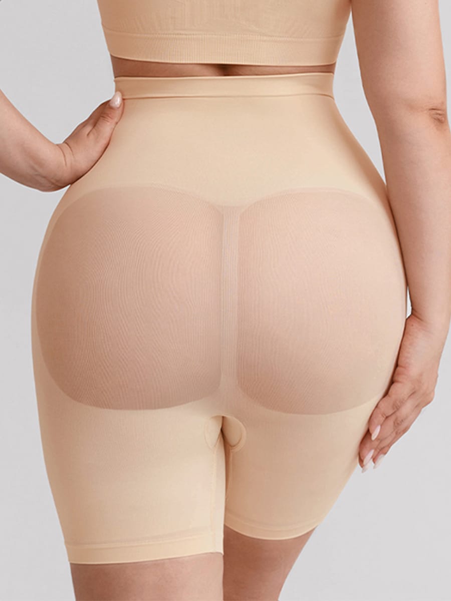 Seamless High Waist Bodyshort Shapewear with Tummy Control & Butt Lifting - FirmaSculpt