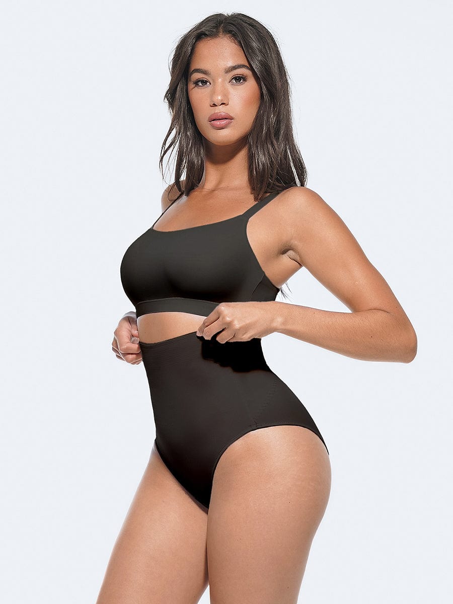 High-Waist Tummy Control Panties with Antibacterial Fabric - FirmaHold