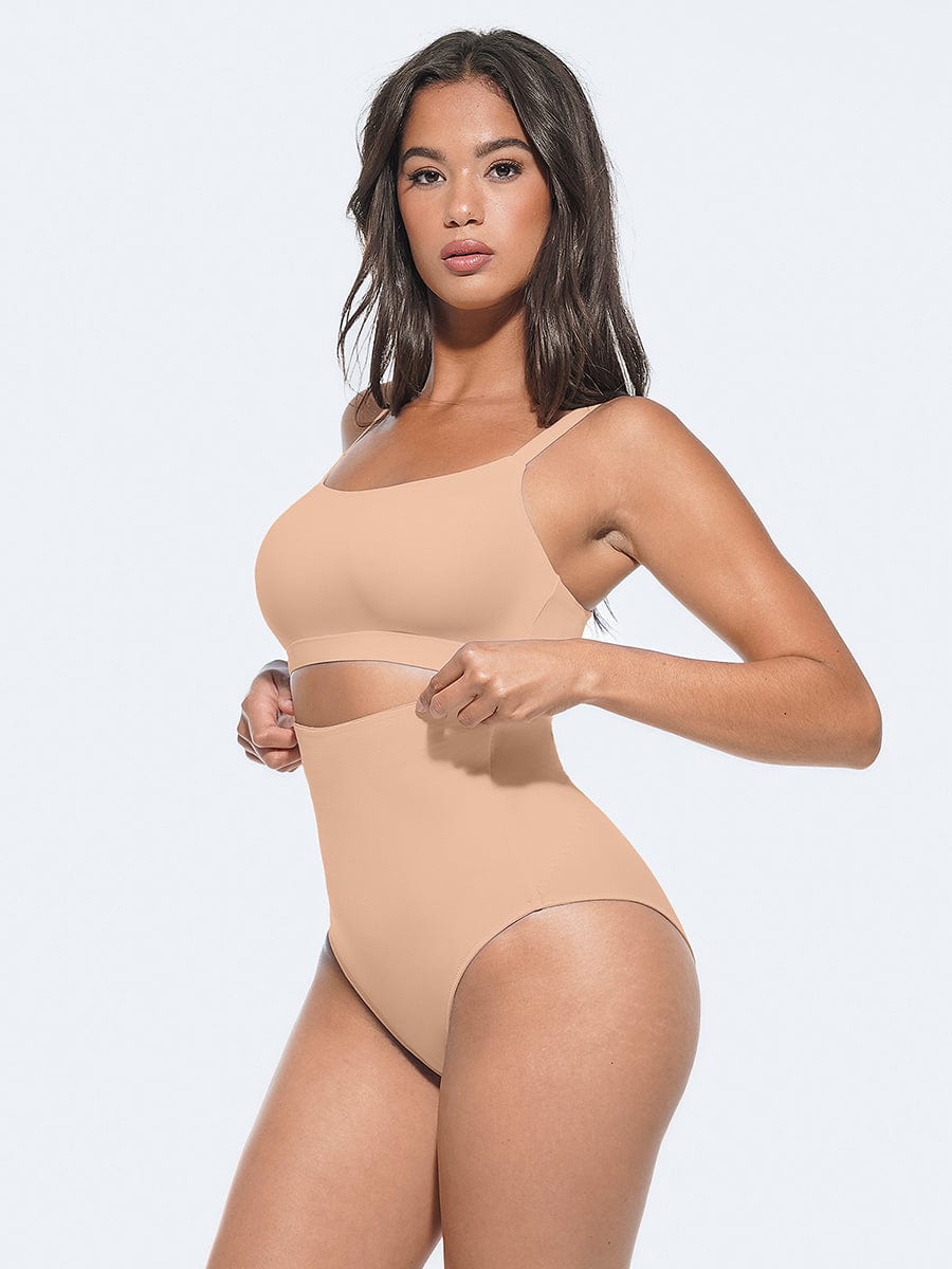 High-Waist Tummy Control Panties with Antibacterial Fabric - FirmaHold