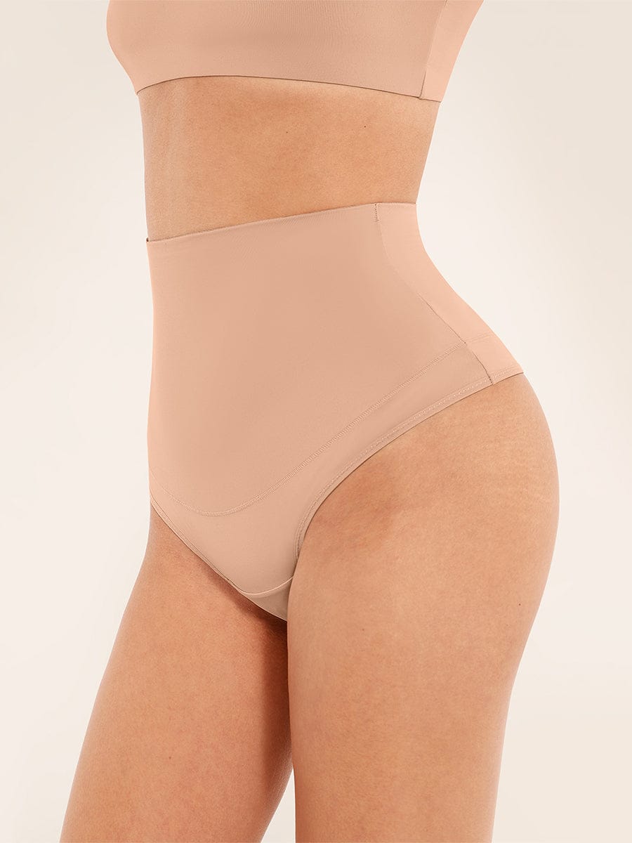 High Waist Tummy Control Thong Panties - FirmaActive