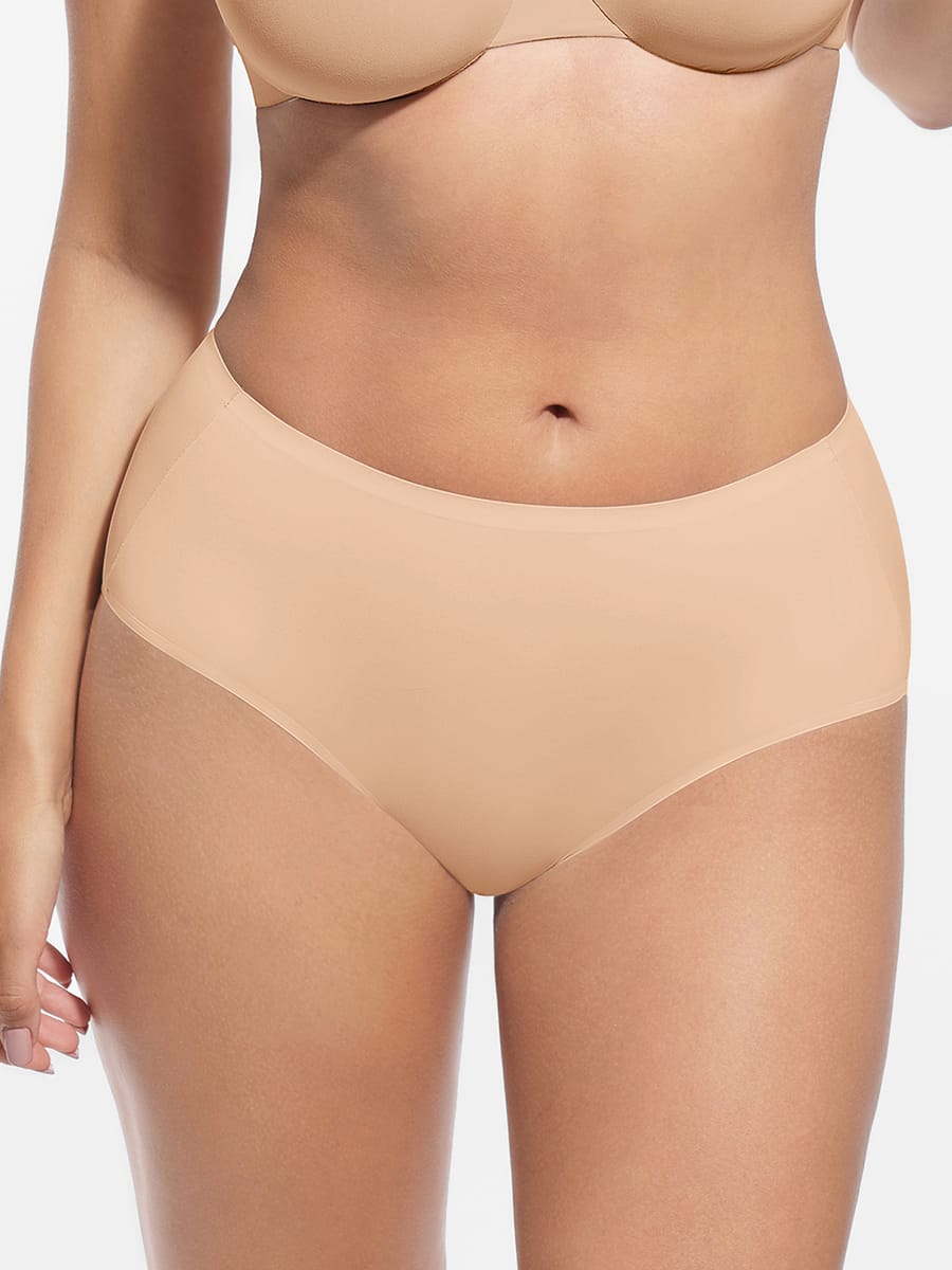Cloud Like Mid Waist Tummy Control Brief Panties - FirmaSoft