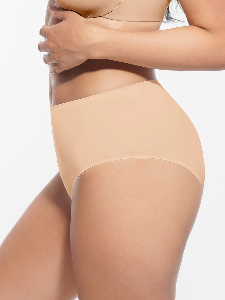 Cloud Like Mid Waist Tummy Control Brief Panties - FirmaSoft