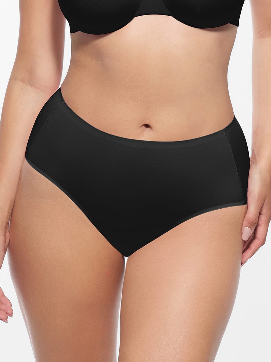 Cloud Like Mid Waist Tummy Control Brief Panties - FirmaSoft