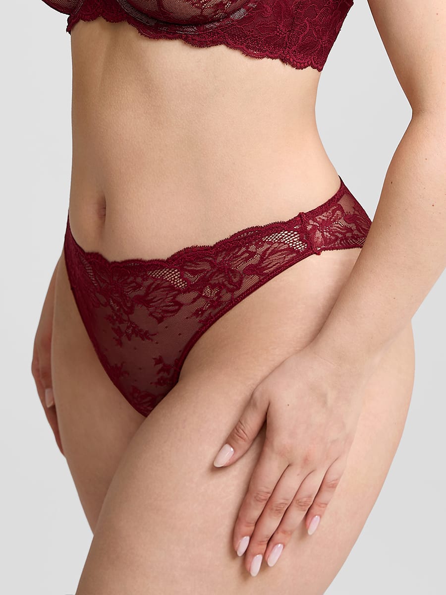 Low-Rise Lace Tummy Control Panties with Antibacterial Cotton Crotch - FirmaLace