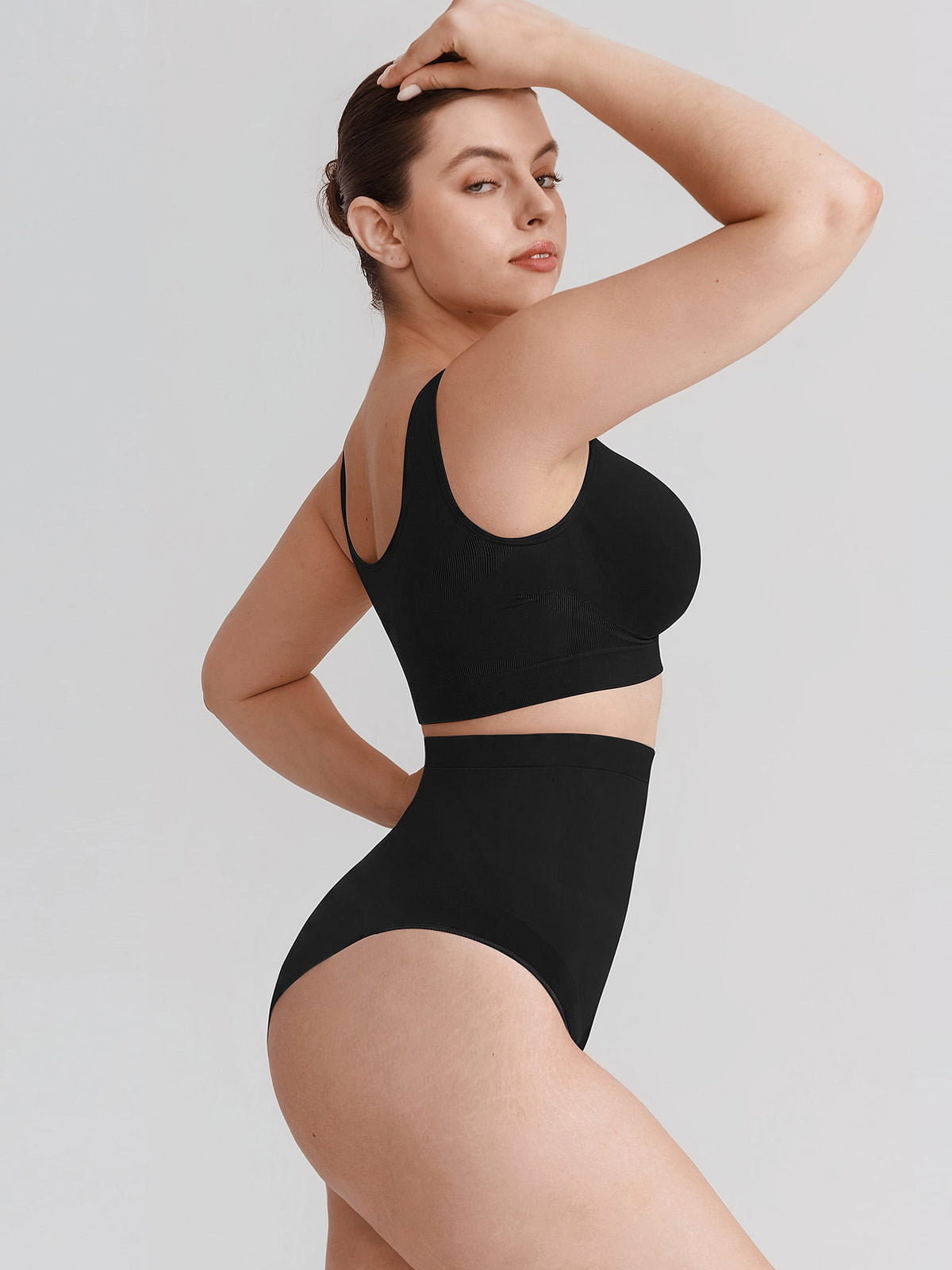 Seamless High Waist Tummy Control Briefs with Anti-Slip Silicone Waistband - FirmaHold