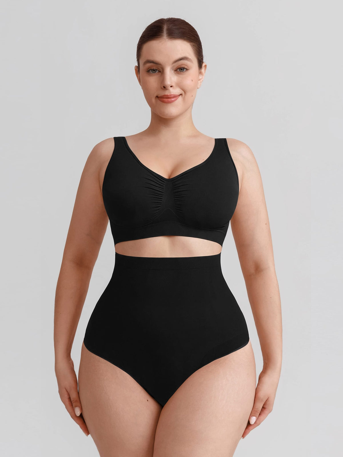 Seamless High Waist Tummy Control Briefs with Anti-Slip Silicone Waistband - FirmaHold