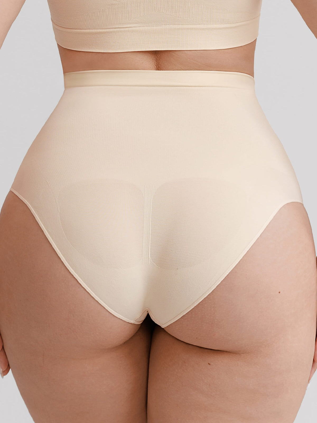Seamless High Waist Tummy Control Briefs with Anti-Slip Silicone Waistband - FirmaHold