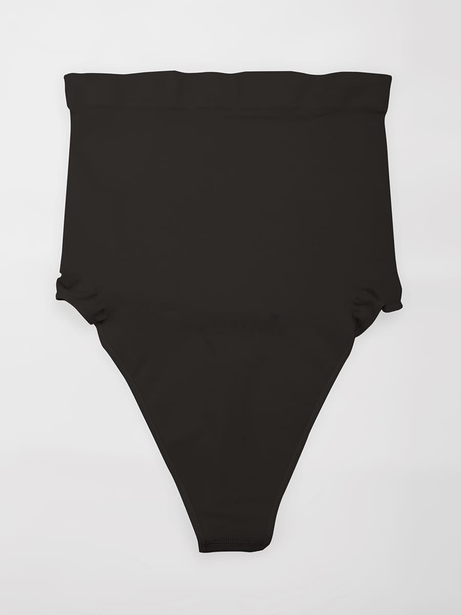 High Waist Seamless Tummy Control Thong Shapewear with Anti-Roll Silicone - FirmaHold