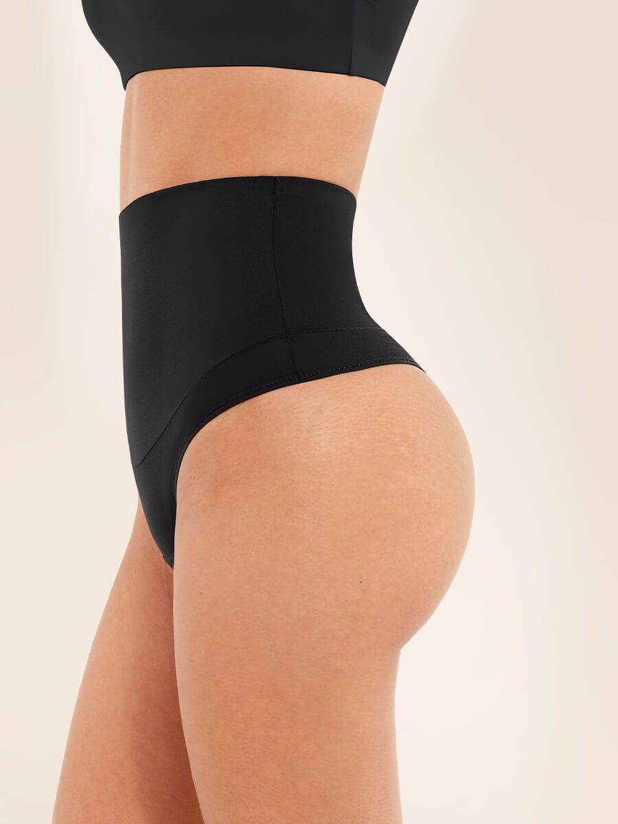 High Waist Tummy Control Thong Panties - FirmaActive
