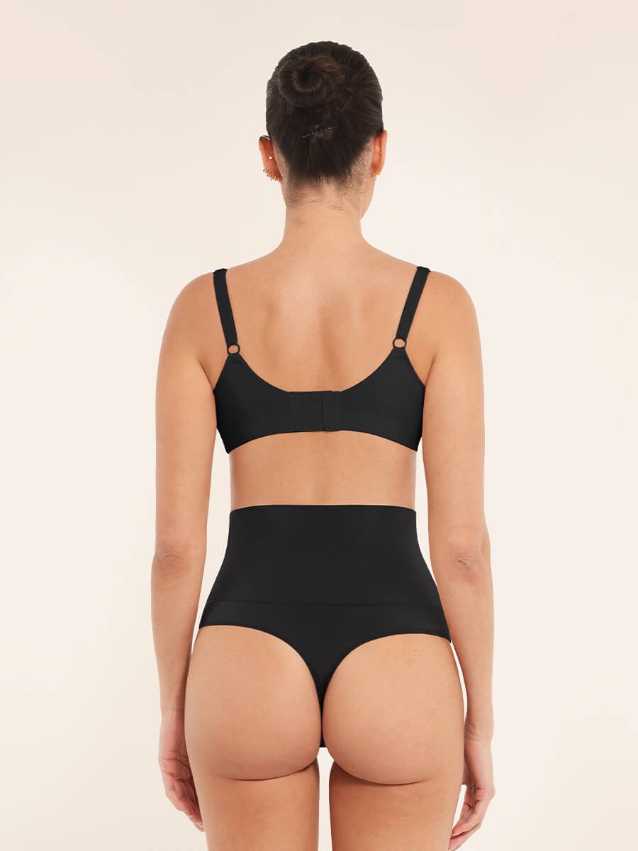 High Waist Tummy Control Thong Panties - FirmaActive