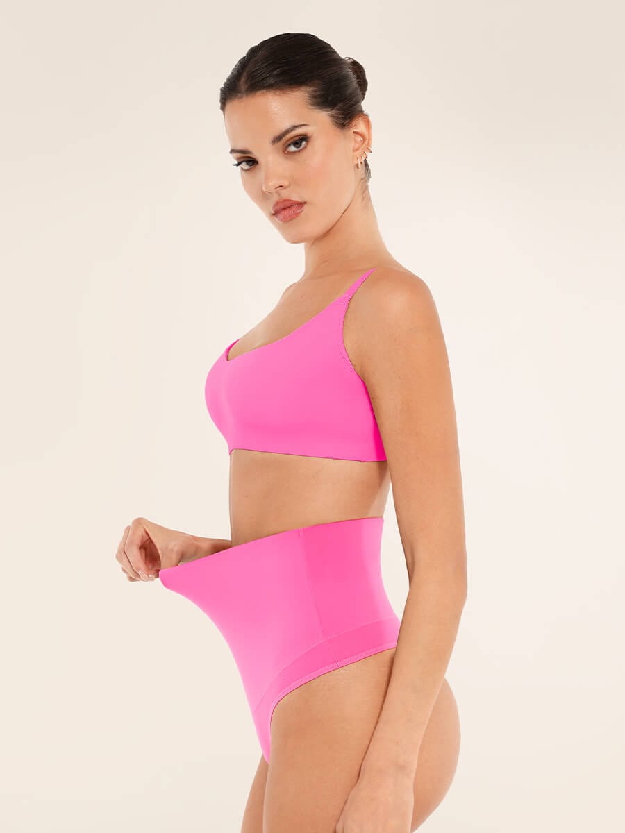 High Waist Tummy Control Thong Panties - FirmaActive