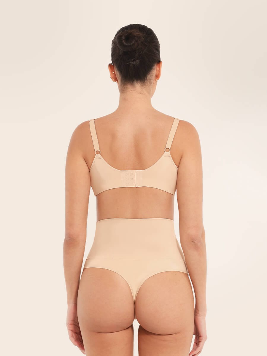 High Waist Tummy Control Thong Panties - FirmaActive