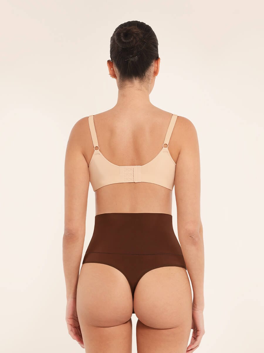 High Waist Tummy Control Thong Panties - FirmaActive